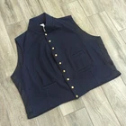 Reenactment Civil War Union Soldier Vest Size 54 Dark Blue XXL Gold Button