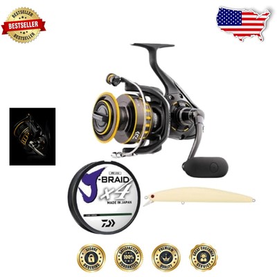 Comprehensive Fishing Kit: BG Aluminum Reel with ATD Drag & Salt Pro Minnow