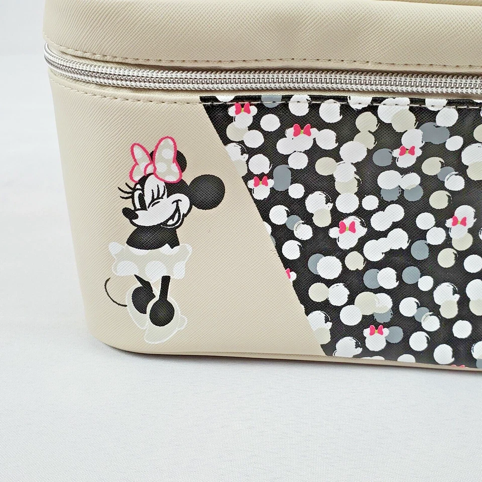 Disney Danielle Nicole Minnie Mouse Cosmético Maquillaje Tren Estuche Bolsa de Viaje Nuevo Foto 2 de 4