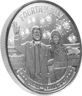 1 Oz Silver Trump Round Coin 4TH OF JULY Donald and Melania