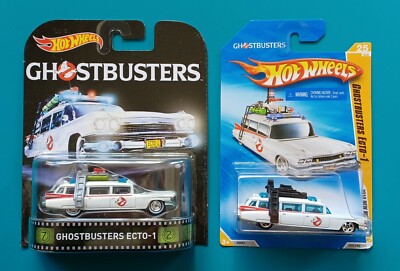 GHOSTBUSTERS ECTO-1 Hot Wheels Retro Entertainment REAL RIDERS & 2010 25/44 LOT!