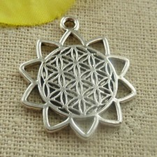 Free Ship 56 pcs tibetan silver sunflower charms pendant 29x24mm L-4767