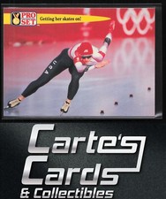 Getting her skates on! 1992 Pro Set Guinness Book of Records #96 Bonnie Blair