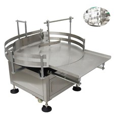 31.5" Bottle Accumulation Table Desktop Bottle Unscrambler Distributing Machine