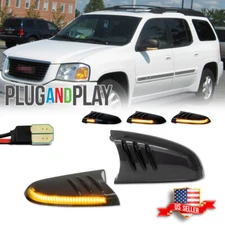 Smoked LED Side Mirror Signal Lights For Chevrolet Trailblazer GMC Envoy Buick