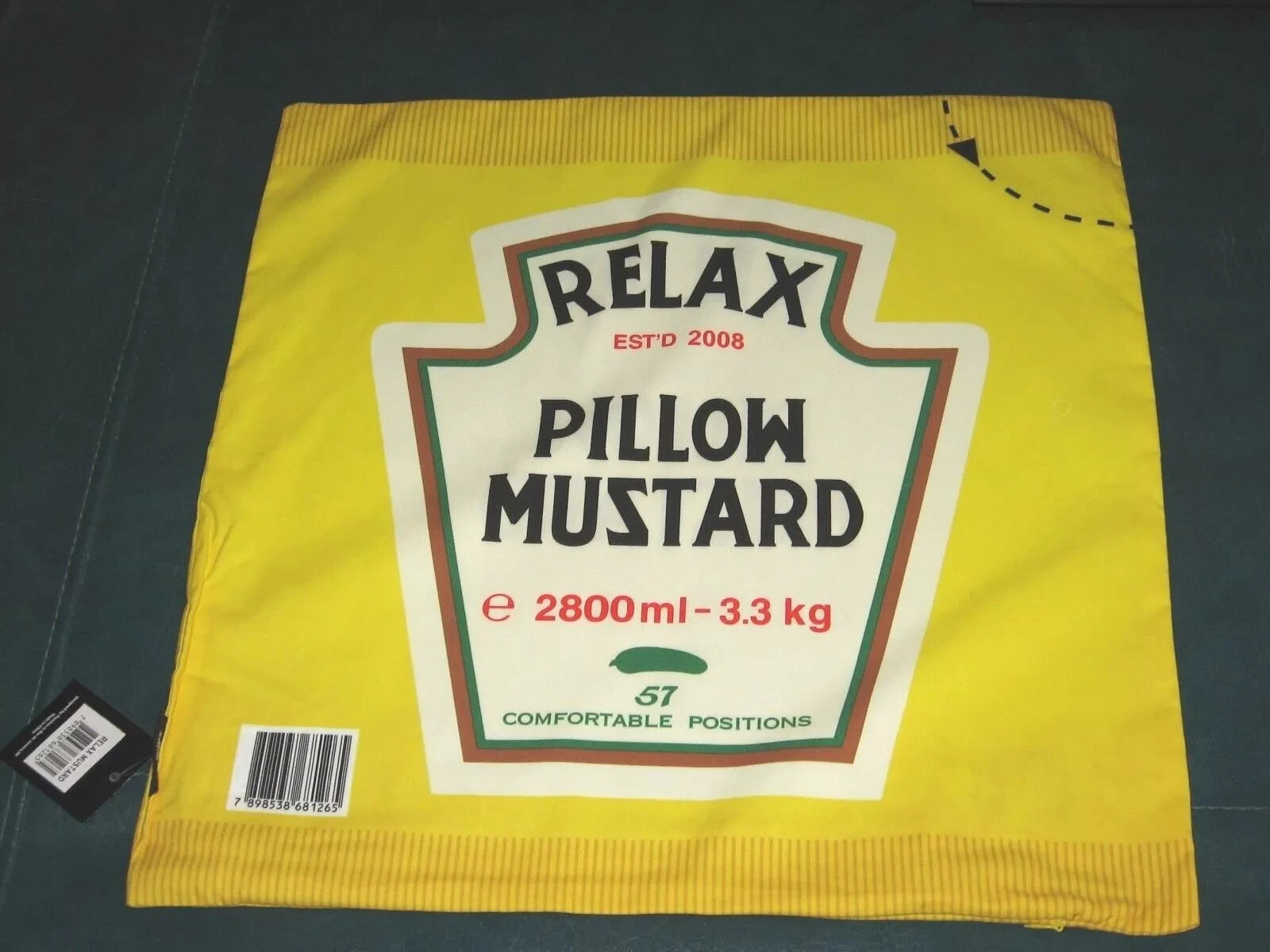 Set of (2) NEW Meninos HEINZ RELAX PILLOW KETCHUP & MUSTARD PILLOW CASES /COVERS