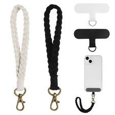 Jspupifip 2 PCS Boho Macrame Phone Wrist Strap,Cell Phone Lanyard with Tether...