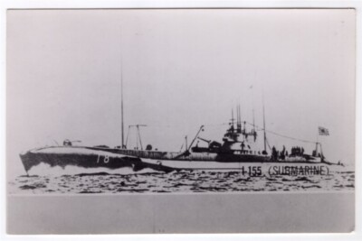 WWII IJN Japanese Submarine I-8 Renamed I-155 in 1942 3.5x5.5
