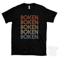 BOKEN REPEATED RETRO STYLE T-SHIRT mens & womens novelty cool name gift