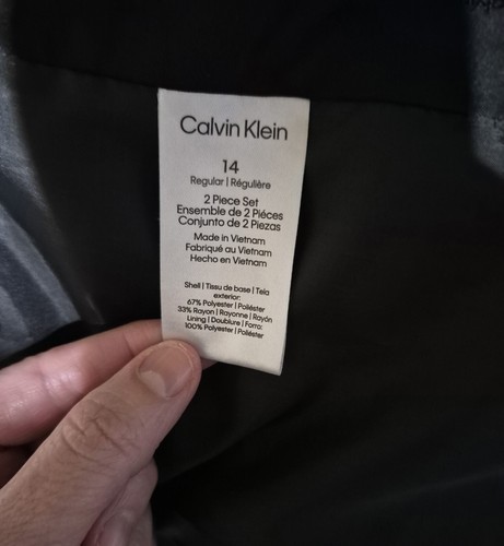Calvin Klein Suit Blazer Jacket Boys 14 Navy 2 Button Single Breasted Easter - Picture 7 of 12