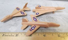 USAF US Air Force plastic toy Jets, set of 3 different, 3 inch long roughly, fun