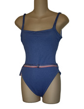 Vintage OP Ocean Pacific Swimsuit Sz SMALL Red White Blue USA One Piece NWOT