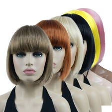 Ladies Wig Short Wig Brown Blonde Green Women's Straight Wig Full Wigs