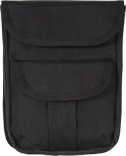 Black 2 Pocket Ammo Pouch 600D Tactical Poly MOLLE Utility Attachment 8" x 6.5"