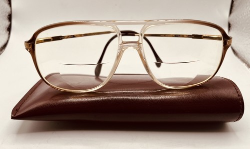 Luxottica Alan GrayAsh Pilot Vintage Eyeglasses Made In Italy FRAMES ONLY