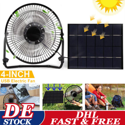 Tragbarer Mini USB Solar Ventilator Lüfter Mit Solarpanel Betriebener Lüfter 5W
