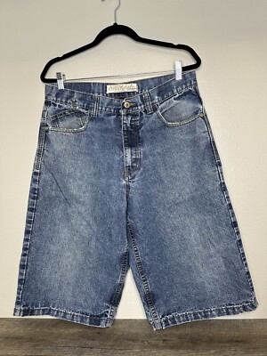 Vintage Southpole Shorts Mens 34 Blue Denim Jean Baggy Graffiti