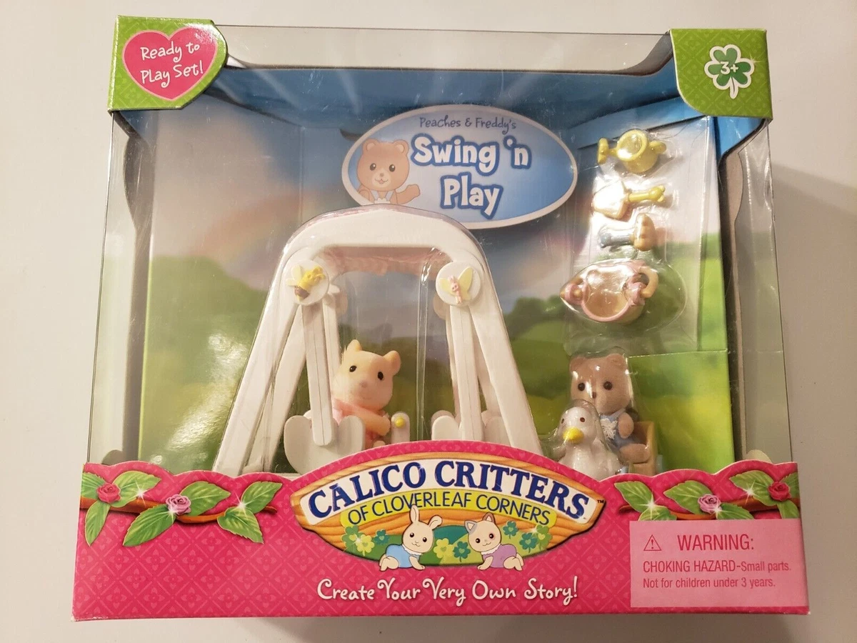 Calico Critters Peaches Freddy s Swing N Play Set Sylvanian Families New