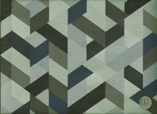 Raxon Fabrics Overpass Navy Contemporary Abstract Geometric Upholstery Fabric