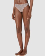 31 Natori Women's Pink Lush Jersey Lace Thong Panties Size Large