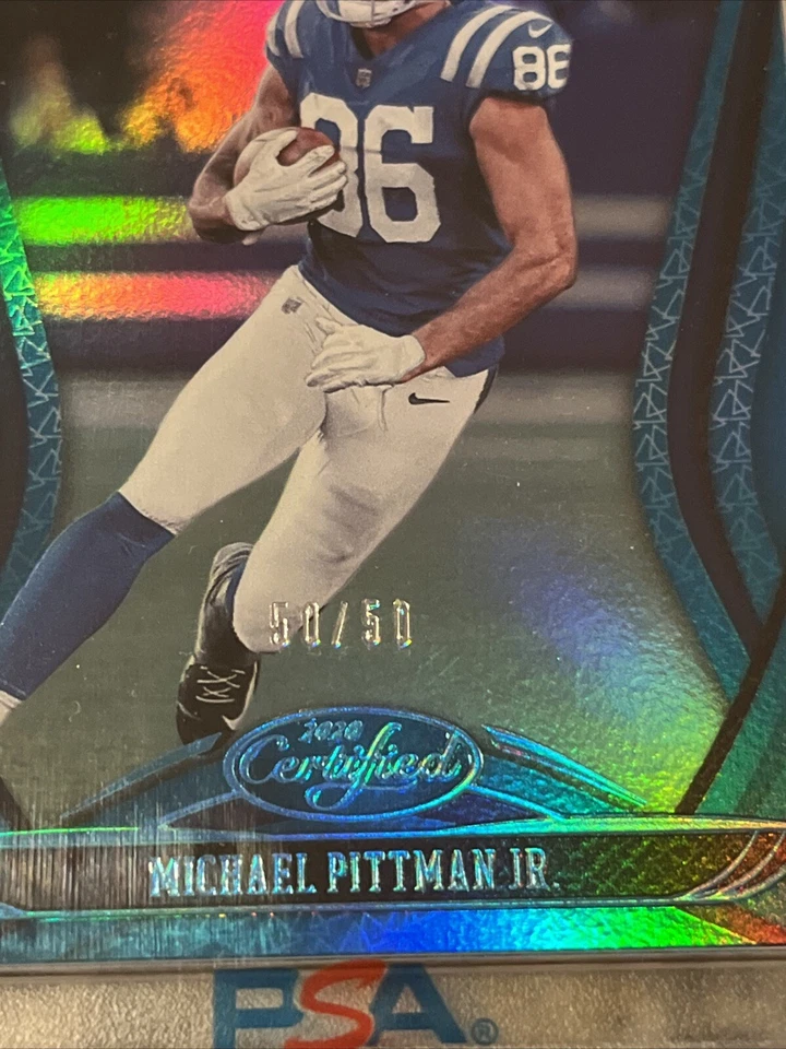 2020 Certified Mirror Teal Michael Pittman Jr  Psa10 8.5 #122 RC /50 - Image 2 of 3