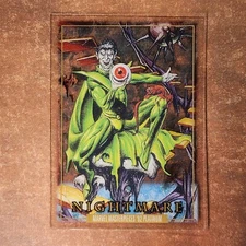 4-12-11 PWE . 2024 1992 marvel masterpieces platinum #61 nightmare clear cut (B)