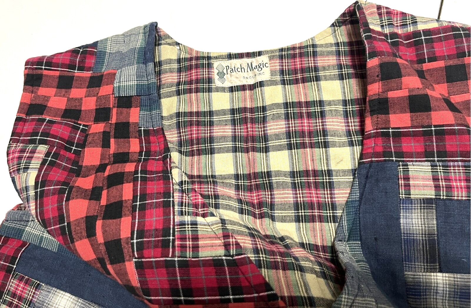 MAGIC GROUP Women Plaid Patch Patchwork Quilted V… - image 9