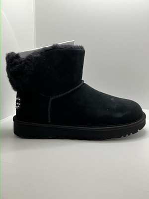 UGG Stiefeletten Classic Bling Mini, Schwarz, Größe 36, neu