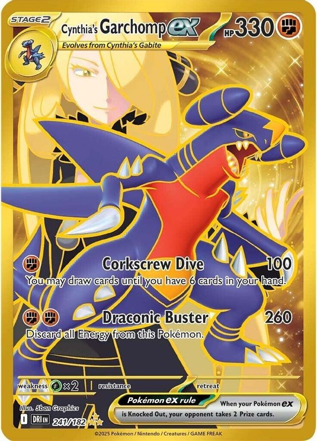 Pokemon Cynthia's Garchomp ex (241/277) Destined Rivals NM HOLO