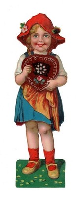 Beautiful Old Wafer Glossy Pictures Scraps - Gretel (2020.35)