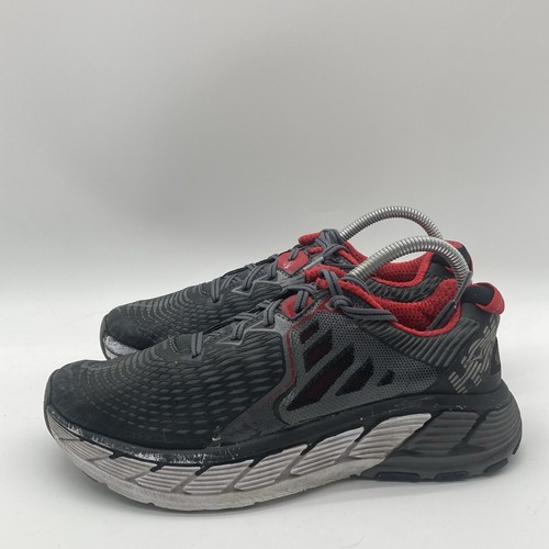 Mens Size 8 Hoka One One Gaviota Gray/Red Athletic Trail Sneakers Shoes - Picture 4 of 10