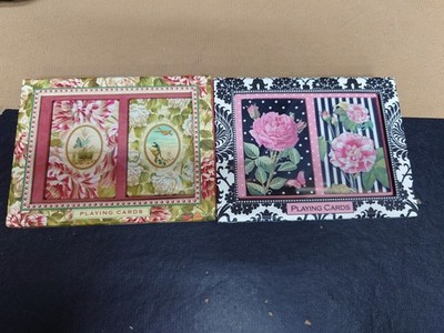 4 Decks Playing Cards Shabby Rose The Gifted Line Punch Studio Cards Used