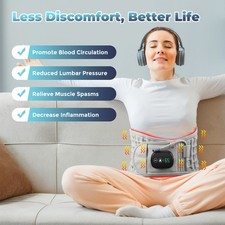 Spinal Air Traction Back Belt Decompression Lumbar Waist Inflate Heating Support