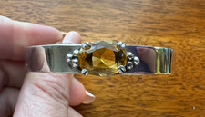 Daniel Mike Southwestern Sterling Silver and Citrine Cuff Bracelet 7