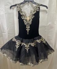 Weissman Black Swan Black  Gold Ballet Tutu SZ SA. Stunning Dance Costume 