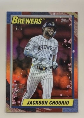 2025 Topps Update Japan Jackson Chourio Cherry Blossom 1990 35th Red 5/5