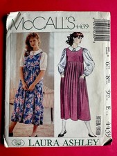 Vintage Laura Ashley McCall’s 4439 Jumper  & Blouse Sewing Pattern 8 UNCUT