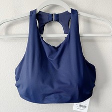 Athleta NWT Maldives Bra Cup Bikini Top Navy Blue Size 34D/DD Swim Beach