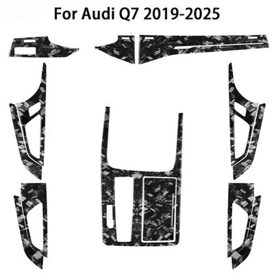 13Pcs Audi Forged Carbon Fiber Full Set of Interior Trim  Q7 SQ7 Q8 SQ8 RSQ8 4M