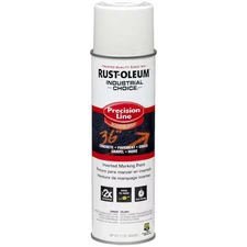 Rust-Oleum 203030V Precision Line Marking Paint, Inverted, White, 20 Oz
