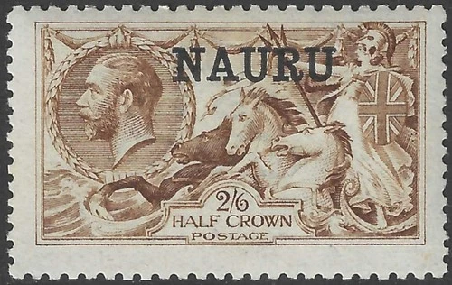 NAURU 1916 2s 6d yellow-brown, very light hinge mark. SG 20.