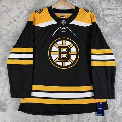 Authentic Boston Bruins Fanatics Premium Jersey with Fight Strap Size 50 NWOT