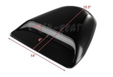 Black Painted Abs Plastic Racing Air Flow Vent Turbo Hood Scoop Universal 3