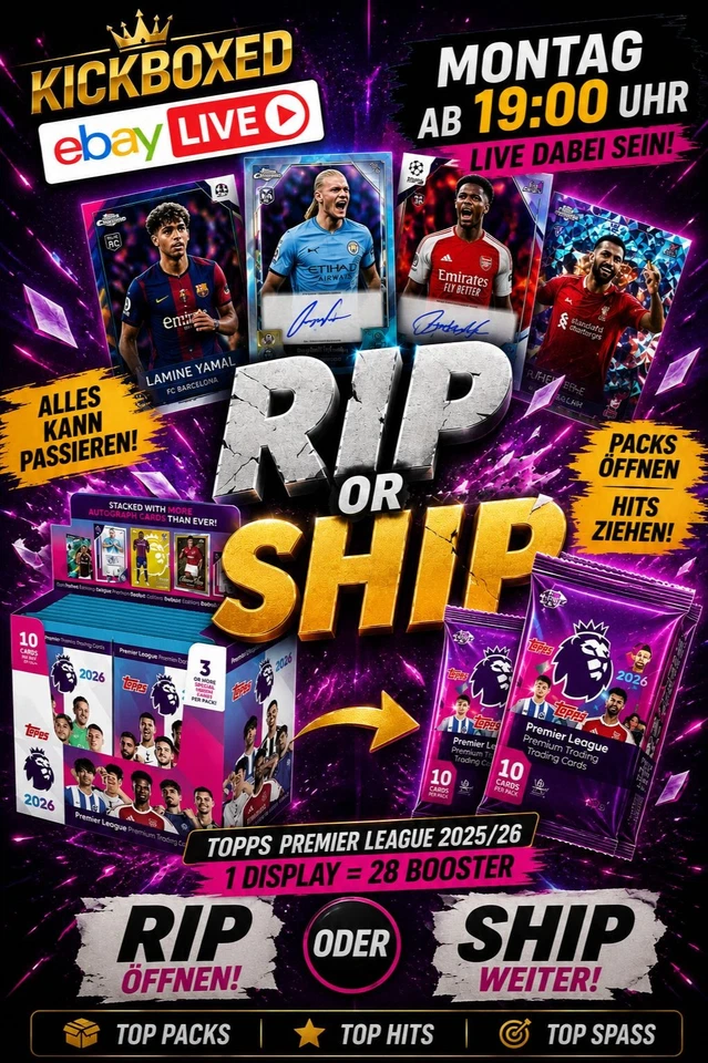 🔥 Rip or Ship | Topps Premier League 2025/26 | 28 Booster ⚽