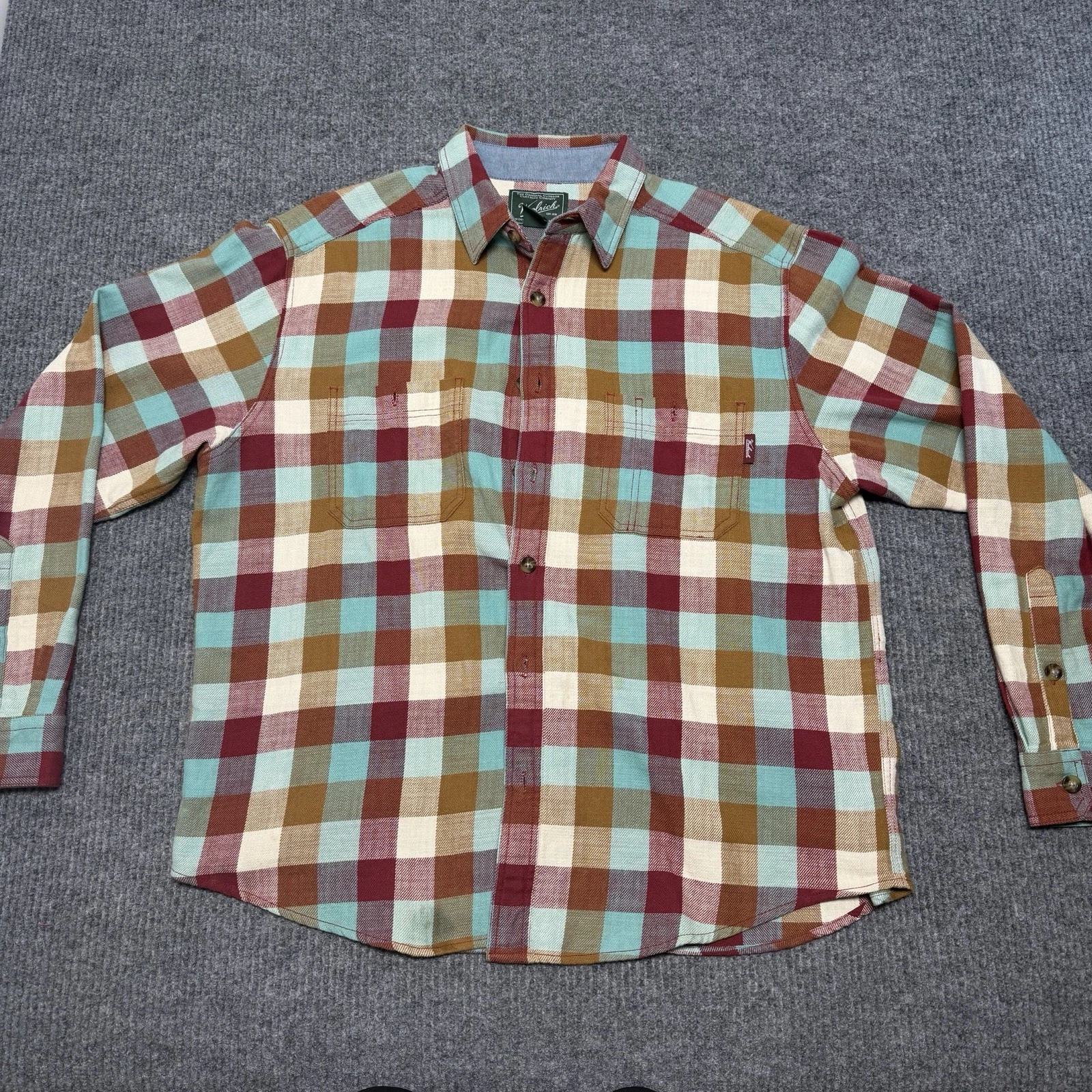 Woolrich Shirt Mens XL Red Plaid Long Sleeve Button Up Flannel Outdoor Workwear