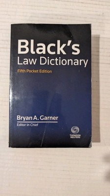 blacks law dictionary 5th pocket edition, bryan A. Garner