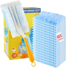 Swiffer Compatible Duster Refills 4X Dust Locking Electrostatic 18ct + 1 Handle