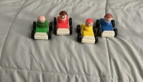 Vintage Fisher Price Little People Cars And People From Garage