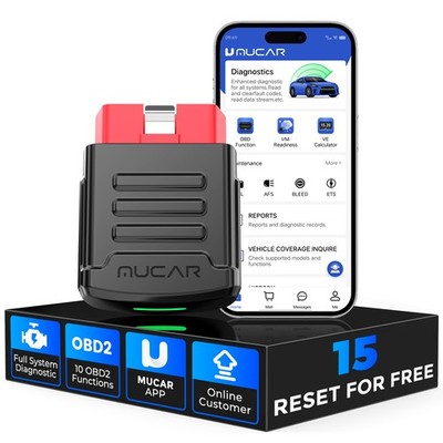 MUCAR BT200 Pro OBD2 Scanner Code Reader Tool Full system diagnosis 15 Services