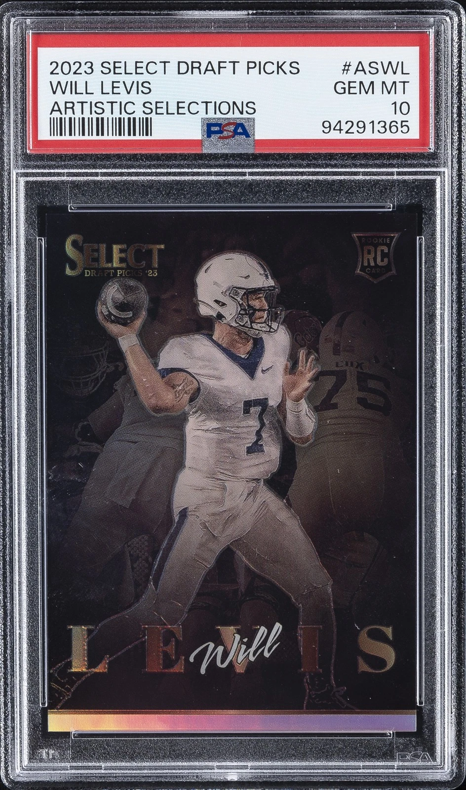 Will Levis Panini Select Draft Picks Artistic Selections #ASWL Base